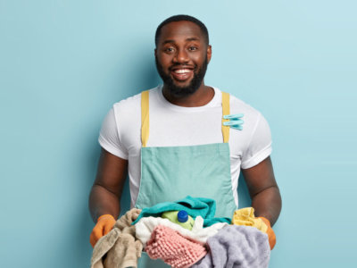 caregiver doing laundry